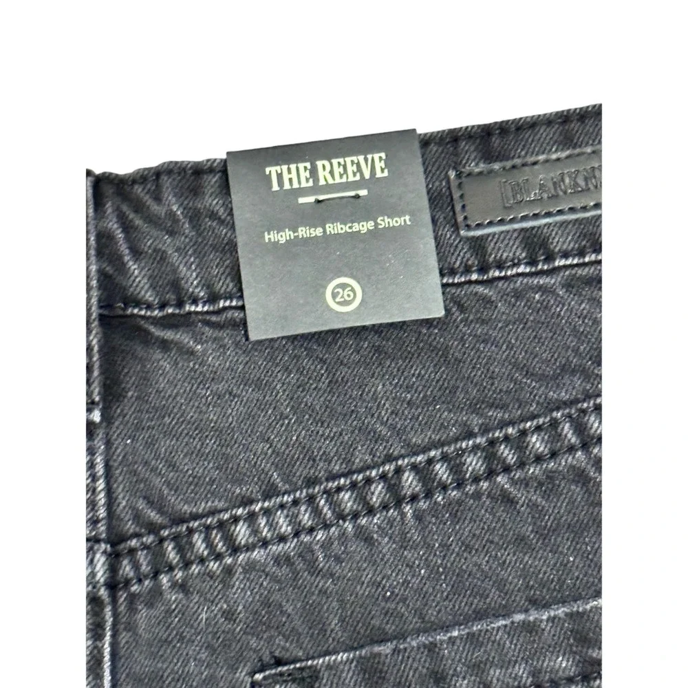 NWT Blanknyc The Reeve High Rise Ribcage Short Black Women's Size 26 - Picture 8 of 8